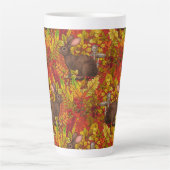 Tasse Latte Lapin d'automne en rouge (Devant)