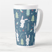 Tasse Latte Lapin de Noël (Angle droit)