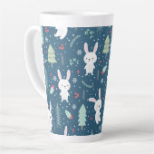 Tasse Latte Lapin de Noël (Angle gauche)