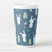 Tasse Latte Lapin de Noël (Devant)