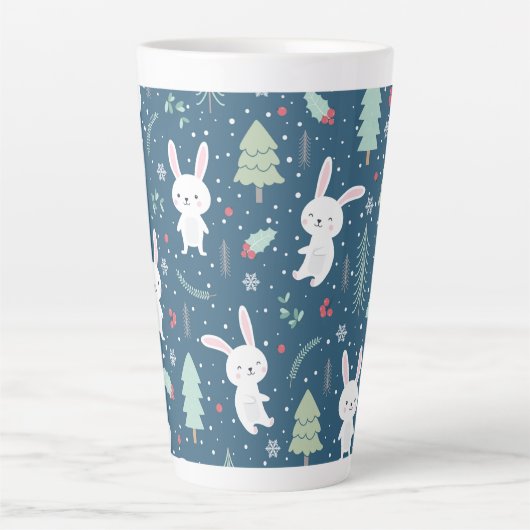 Tasse Latte Lapin de Noël (Devant)