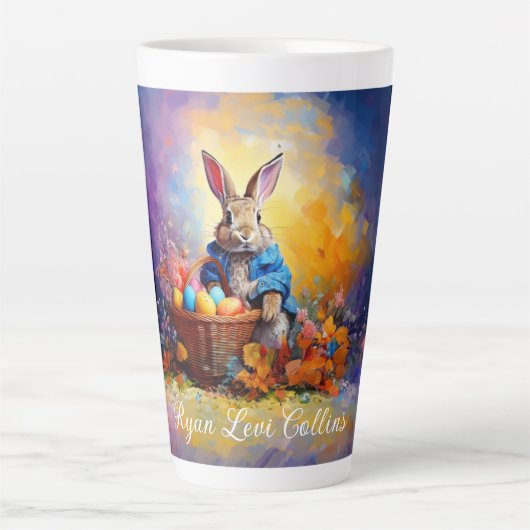 Tasse Latte Lapin de Pâques (Devant)