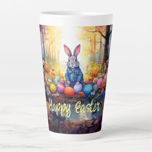 Tasse Latte Lapin de Pâques (Devant)