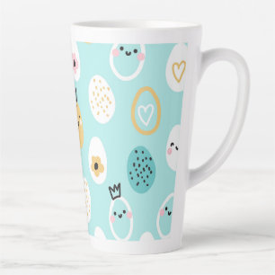 Tasse Latte Lapin de Pâques Mignon Motif Œufs Kawaii