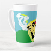 Tasse Latte Lapin de printemps (Angle gauche)