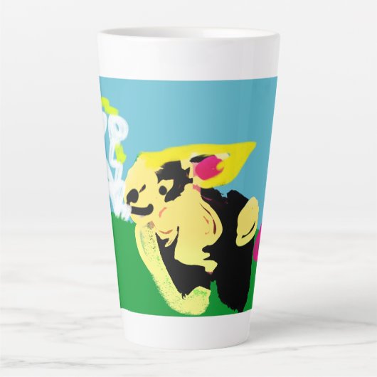 Tasse Latte Lapin de printemps (Devant)