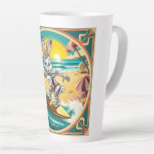 Tasse Latte lapin de surf : imagerie visuelle (Angle droit)