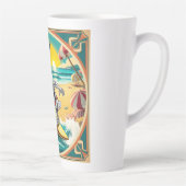 Tasse Latte lapin de surf : imagerie visuelle (Droite)
