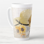 Tasse Latte Lapin de tournesol d'été (Angle gauche)