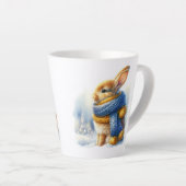 Tasse Latte Lapin d'hiver (Angle droit)