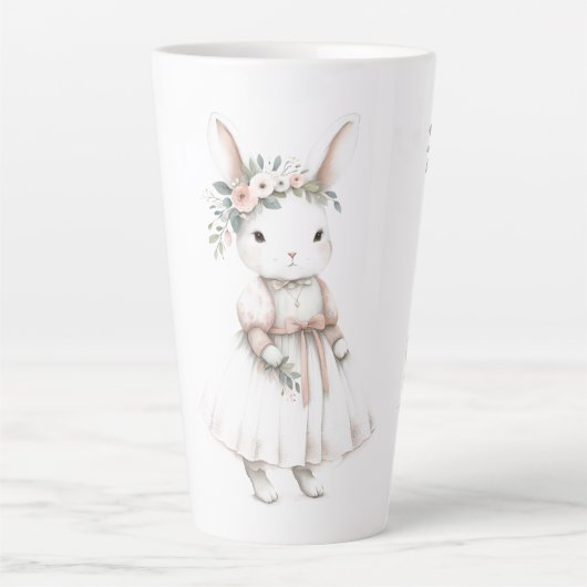 Tasse Latte Lapin en robe (Devant)