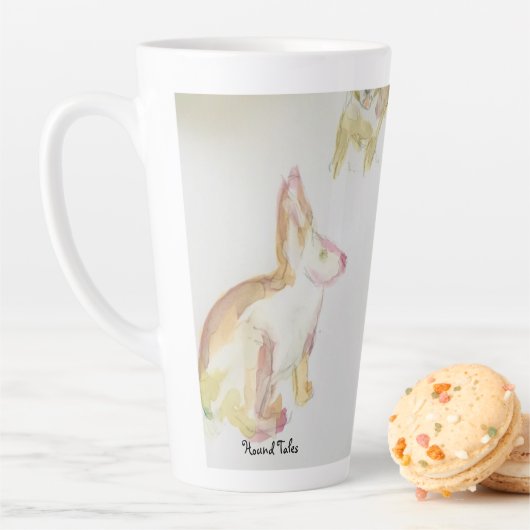 Tasse Latte Lapins et Beagle (En situation)