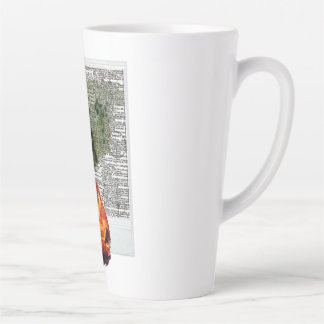 Tasse Latte L'aquarelle photo instantanée Fox