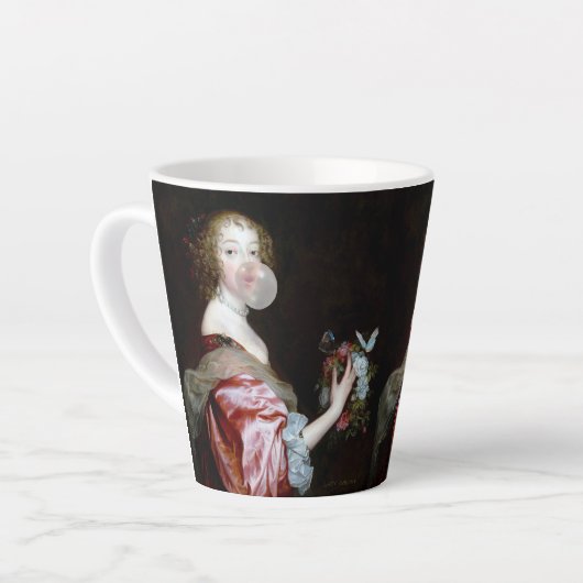 Tasse Latte L'arrivée inattendue de papillons (Angle gauche)