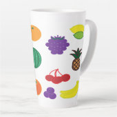Tasse Latte L'art des fruits (Angle droit)