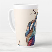 Tasse Latte L'art du vol à la main (Angle gauche)