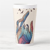 Tasse Latte L'art du vol à la main (Devant)