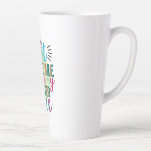 Tasse Latte L'art enseignant ne me forcent pas à utiliser ma v