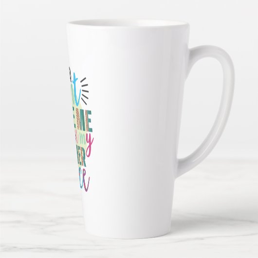 Tasse Latte L'art enseignant ne me forcent pas à utiliser ma v (Droite)