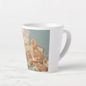 Tasse Latte L'art nautique marchand en train de couler (Angle droit)