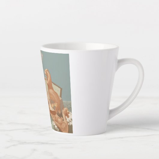 Tasse Latte L'art nautique marchand en train de couler (Droite)