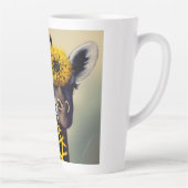 Tasse Latte L'Art numérique de la girafe bourde (Droite)