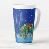 Tasse Latte L'Art Whimsical Du Dala Vert (Angle droit)
