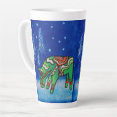 Tasse Latte L'Art Whimsical Du Dala Vert (Angle gauche)