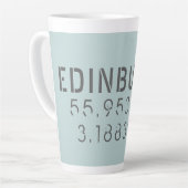 Tasse Latte Latitude de la longitude d'Édimbourg (Angle gauche)