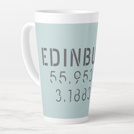 Tasse Latte Latitude de la longitude d'Édimbourg (Angle gauche)