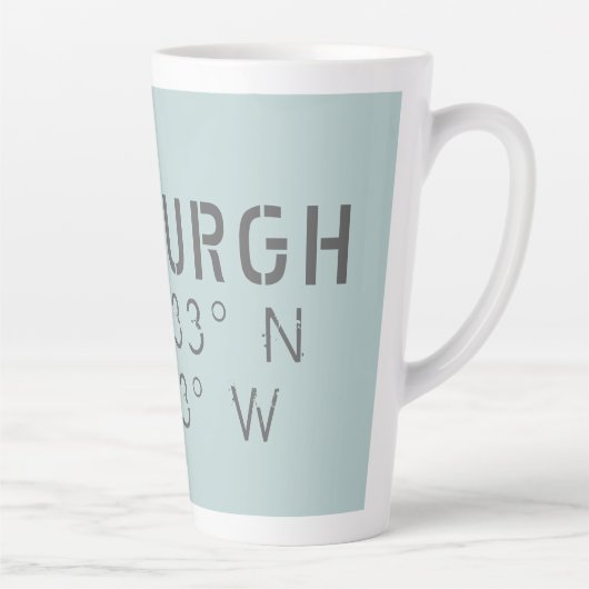 Tasse Latte Latitude de la longitude d'Édimbourg (Droite)