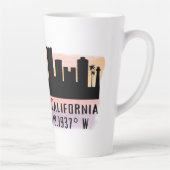 Tasse Latte Latitude et Longitude de la ligne aérienne longue  (Droite)