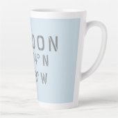 Tasse Latte Latitude et Longitude Londres (Droite)