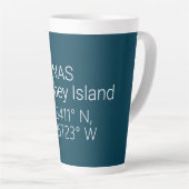 Tasse Latte Latitude Longitude de l'île Whidbey NAS (Angle droit)