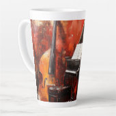 Tasse Latte Latte : 3 instruments à mur rouge (Angle gauche)