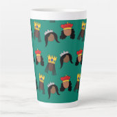 Tasse Latte Latte/Café/Mug de thé/Reines noires (Devant)