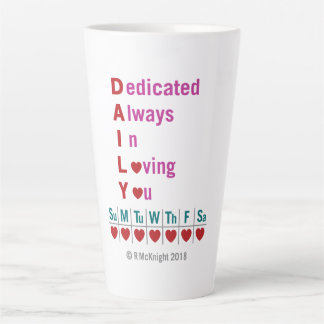 Tasse Latte Latte d'acronyme quotidien