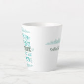 Tasse Latte Latte d'appréciation de l'assistant d'administrati (Devant)