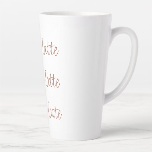 Tasse Latte latte de caffè | Typographie de script stylé simpl (Droite)