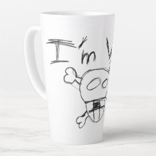 Tasse Latte Latte Je Travaille