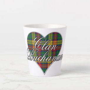 Tasse Latte Latte Love Clan Buchanan Tartan Coeur