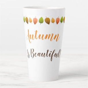 Tasse Latte Latte Mug-Autumn Est Belle