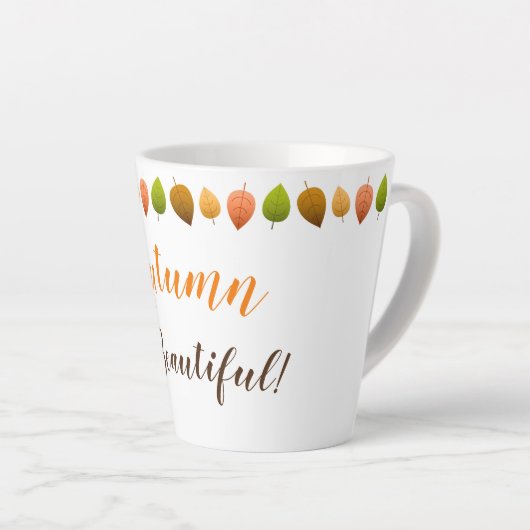 Tasse Latte Latte Mug-Autumn Est Belle (Angle droit)