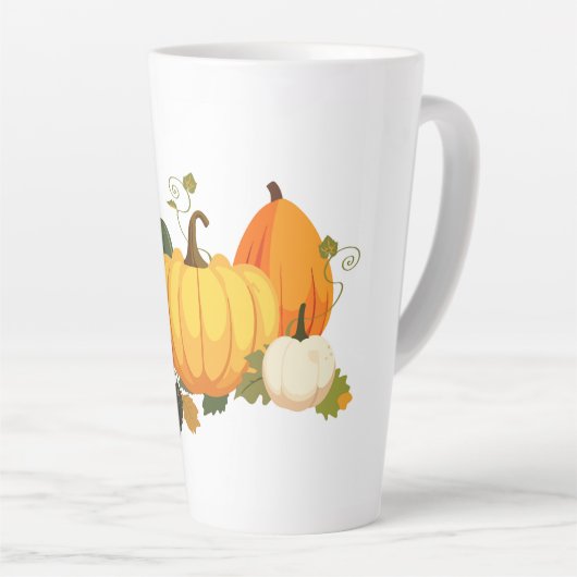 Tasse Latte Latte Mug-Citrouilles (Angle droit)