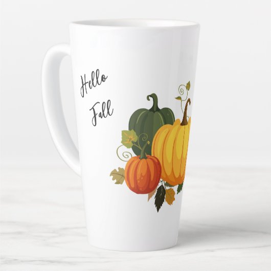 Tasse Latte Latte Mug-Citrouilles (Angle gauche)