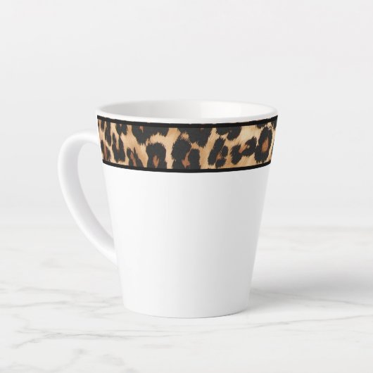 Tasse Latte Latte Mug-Empreinte de léopard (Angle gauche)