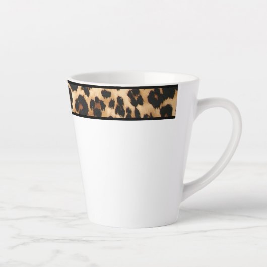 Tasse Latte Latte Mug-Empreinte de léopard (Droite)