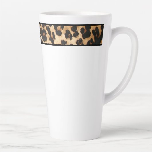 Tasse Latte Latte Mug-Empreinte de léopard (Droite)