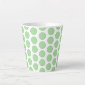Tasse Latte Latte Mug-Green Pois (Devant)