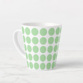 Tasse Latte Latte Mug-Green Pois (Angle gauche)